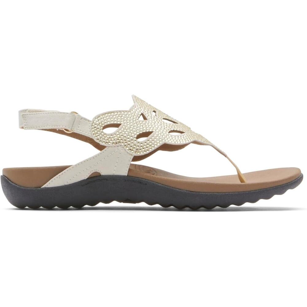 Rockport Women's Ridge Slingback Sandal, Gold Bling Size 9.5M